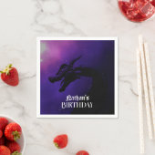 Serviette En Papier Mythique Dragon Violet Anniversaire (En situation)