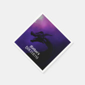 Serviette En Papier Mythique Dragon Violet Anniversaire (Coin)