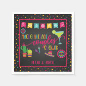 Serviette En Papier Nacho Couples Moyenne Douche Napkin - Noir (Devant)