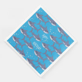Serviette En Papier Nager Requins Motif Enfant Papier d'anniversaire s (Coin)