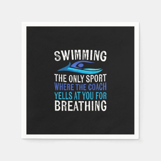 Serviette En Papier Nager Seulement Sport Où Entraîneur nager Cadeaux (Devant)