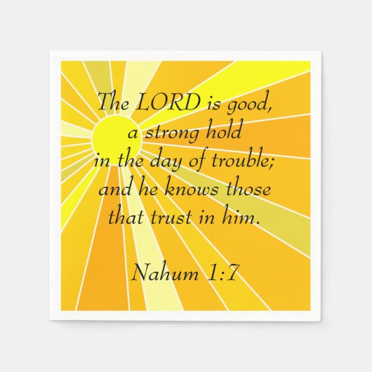 Serviette En Papier Nahum 1:7 (Devant)