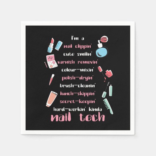 Serviette En Papier Nail Tech (Devant)