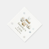 Serviette En Papier Naissance de la vache arctique en hiver (Coin)