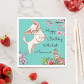 Serviette En Papier Nana Anniversaire Chihuahua Papier Napkins (En situation)