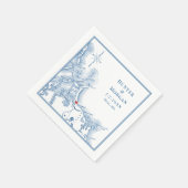 Serviette En Papier Nantasket Beach Resort Hull MA Carte Mariage éléga (Coin)