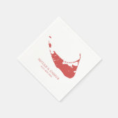 Serviette En Papier Nantucket Island Mariage Nantucket Rouge (Coin)