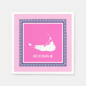 Serviette En Papier Nantucket (Sconset) Cocktail rose serviettes (Devant)