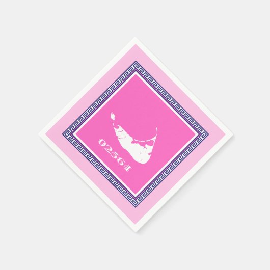 Serviette En Papier Nantucket (Sconset) Cocktail rose serviettes (Coin)