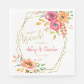 Serviette En Papier Napki de Brunch de Mariage de Fête de Naissance Fl (Devant)