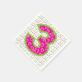 Serviette En Papier Napkin/3e anniversaire avec Pois (Coin)