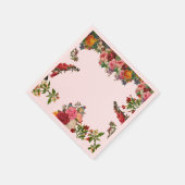 Serviette En Papier Napkin aux fleurs (Coin)