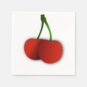 Serviette En Papier Napkin aux fruits de cerise