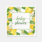 Serviette En Papier Napkin Baby shower citron (Devant)