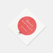 Serviette En Papier Napkin Balloon Party - Rouge (Coin)