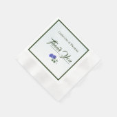 Serviette En Papier Napkin bleu et vert foncé (Coin)