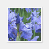 Serviette En Papier Napkin bleu Iris Table (Devant)