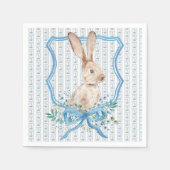 Serviette En Papier Napkin bleu lapin preppy (Devant)