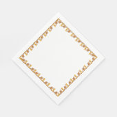 Serviette En Papier Napkin - Bordure des Feuilles de fer d'angle doré (Coin)