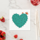 Serviette En Papier Napkin Coeur Succulent (En situation)