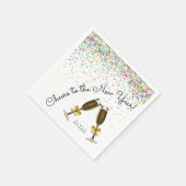 Serviette En Papier Napkin Confetti Champagne Paper (Coin)