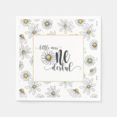 Serviette En Papier Napkin d'anniversaire de marguerite - Little Miss (Devant)