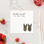 Serviette En Papier Napkin de cocktail pour animaux de compagnie (En situation)