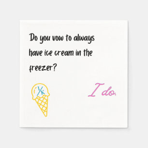 Serviette En Papier Napkin de crème glacée mariage