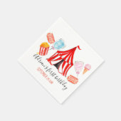 Serviette En Papier Napkin de fête des enfants carivés de cirque migno (Coin)