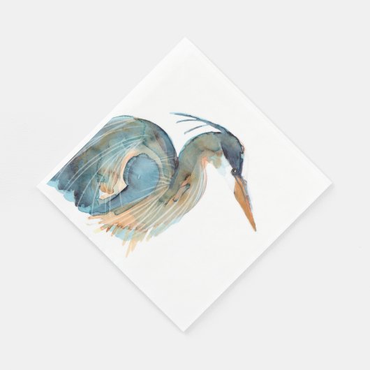 Serviette En Papier Napkin de Héron bleu (Coin)