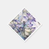 Serviette En Papier Napkin de libellule violette (Coin)