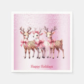 Serviette En Papier Napkin de Noël Deer Holiday (Devant)