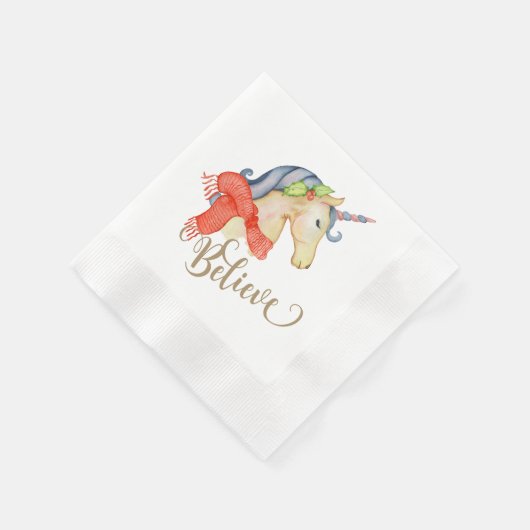 Serviette En Papier Napkin de Noël Unicorne (Coin)