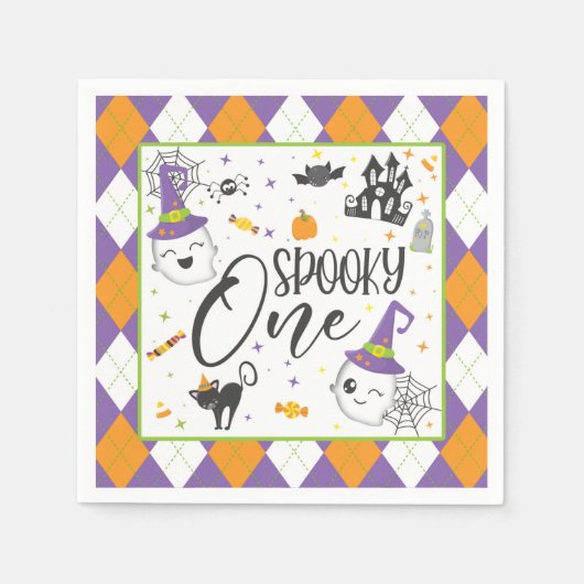 Serviette En Papier Napkin éffrayant - Blanc (Devant)