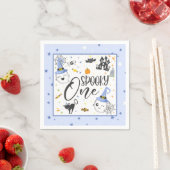 Serviette En Papier Napkin éffrayant - bleu (En situation)