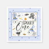 Serviette En Papier Napkin éffrayant - bleu (Devant)