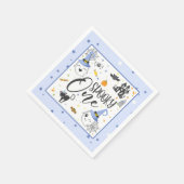 Serviette En Papier Napkin éffrayant - bleu (Coin)