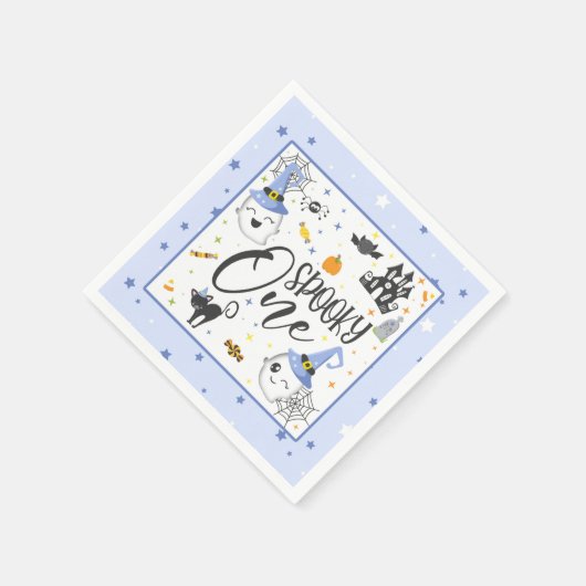 Serviette En Papier Napkin éffrayant - bleu (Coin)