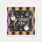 Serviette En Papier Napkin éffrayant - noir (Devant)