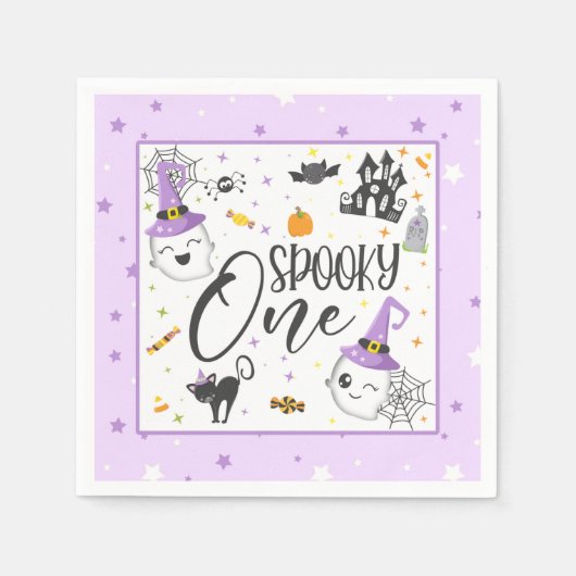 Serviette En Papier Napkin éffrayant - violet (Devant)
