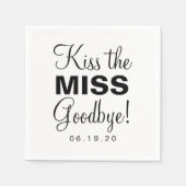 Serviette En Papier Napkin - Embrasse la Miss Adieu (Devant)
