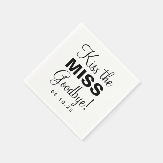 Serviette En Papier Napkin - Embrasse la Miss Adieu (Coin)