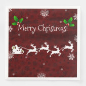 Serviette En Papier Napkin en papier à bascule Père Noël rouge (Devant)