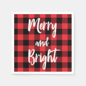 Serviette En Papier Napkin en Papier Plaid Buffalo (Devant)