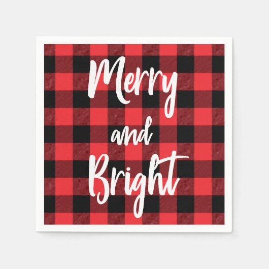 Serviette En Papier Napkin en Papier Plaid Buffalo (Devant)