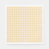 Serviette En Papier Napkin En vichy jaune (Devant)