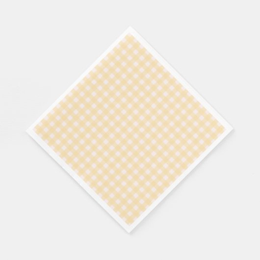 Serviette En Papier Napkin En vichy jaune (Coin)