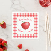 Serviette En Papier Napkin fête d'anniversaire d'Apple - Personnalisab (En situation)