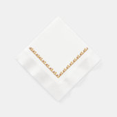 Serviette En Papier Napkin - Feuilles en fer d'angle doré (Coin)