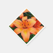 Serviette En Papier Napkin floral orange Tiger Lily (Coin)